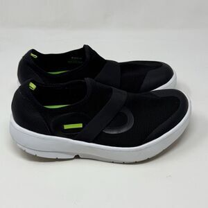 OOFOS Oomg Low Shoes Mens 8 Black Mesh Slip On Comfort Recovery Casual